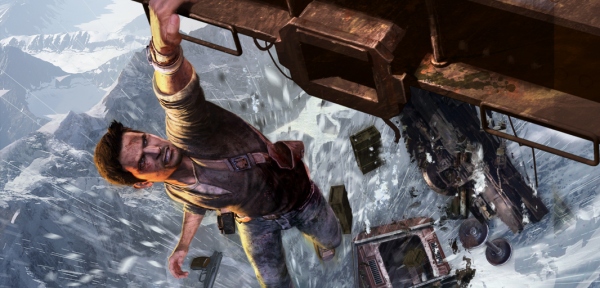 Uncharted 2: Hanging from a train