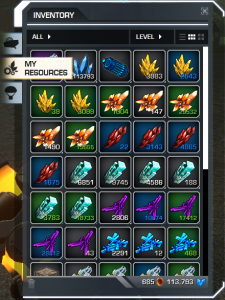 Inventory > My Resources
